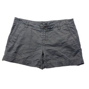 The North Face Gray Shorts Cotton Linen Blend Women’s Size 10 Long Hiking